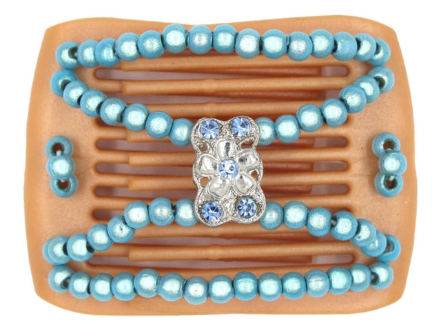 African Butterfly LadyBug Hair Comb - Blonde Pearl 41