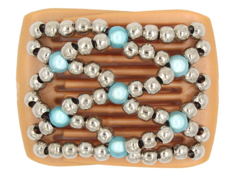 African Butterfly LadyBug Hair Comb - Blonde Pearl 42