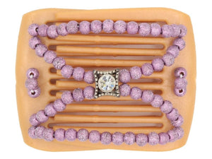 African Butterfly LadyBug Hair Comb - Blonde Pearl 43