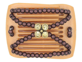 African Butterfly LadyBug Hair Comb - Blonde Pearl 45