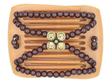 African Butterfly LadyBug Hair Comb - Blonde Pearl 45