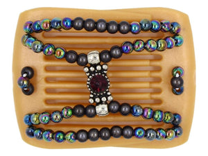 African Butterfly LadyBug Hair Comb - Blonde Pearl 46