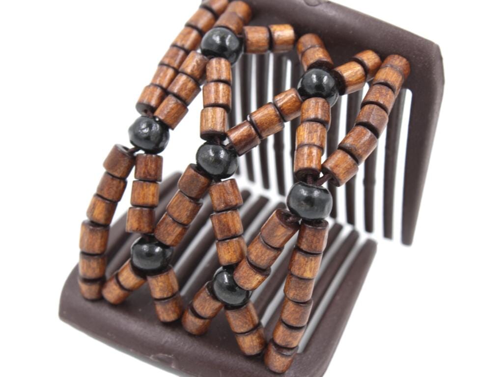 African Butterfly LadyBug Hair Comb - Brown 66