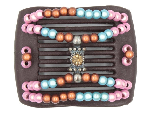 African Butterfly LadyBug Hair Comb - Brown 67