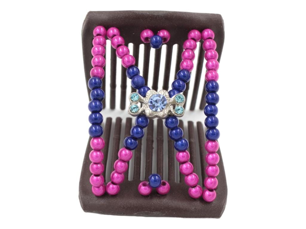 African Butterfly LadyBug Hair Comb - Brown 70