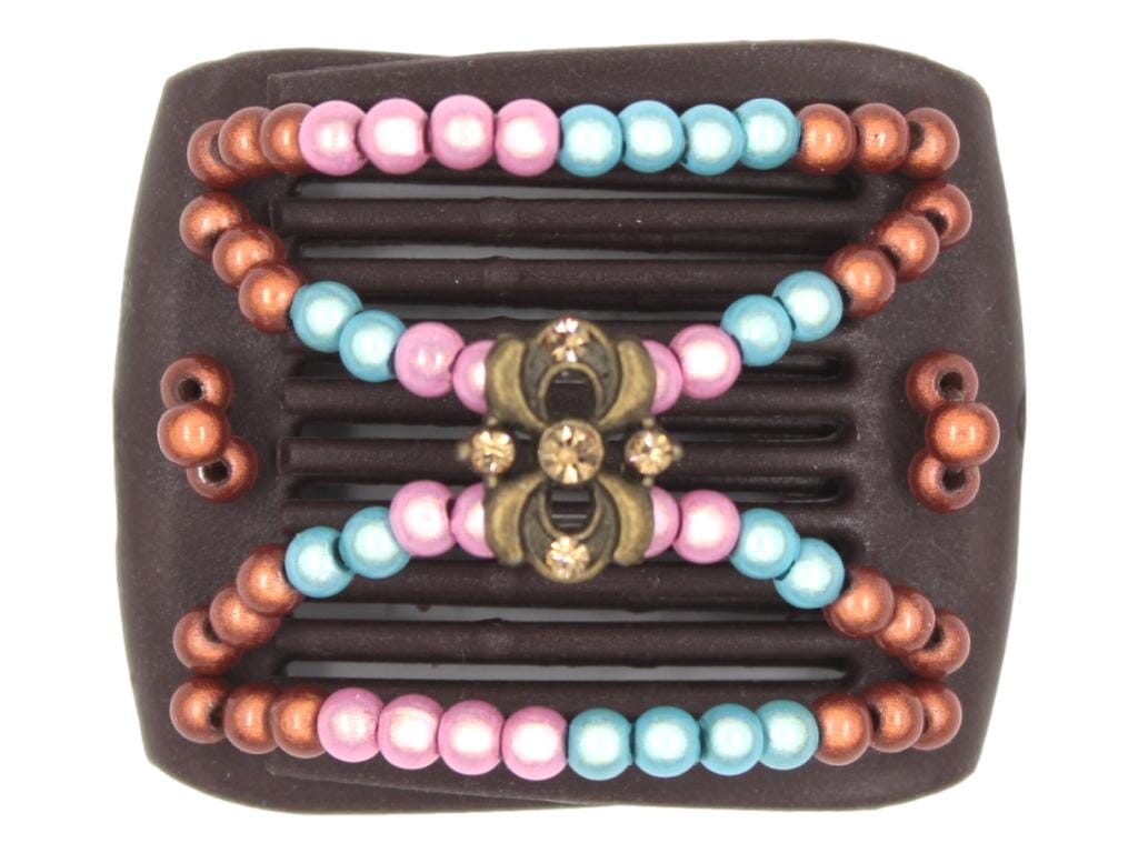 African Butterfly LadyBug Hair Comb - Brown 72