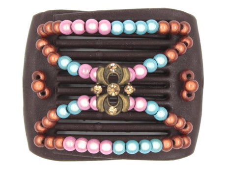 African Butterfly LadyBug Hair Comb - Brown 72