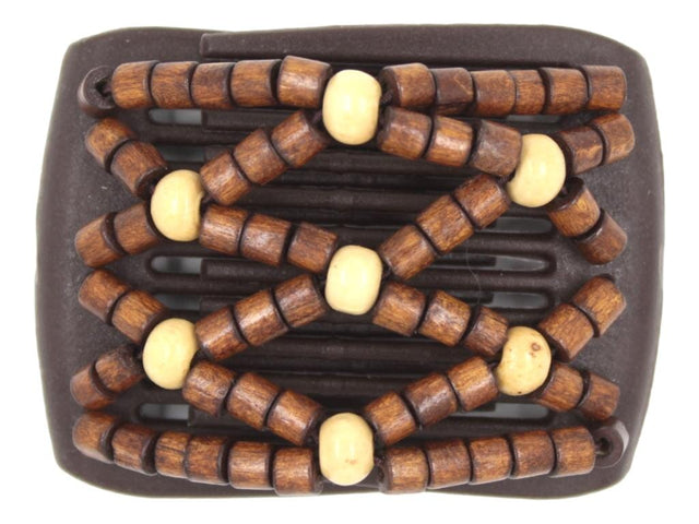 African Butterfly LadyBug Hair Comb - Brown 73