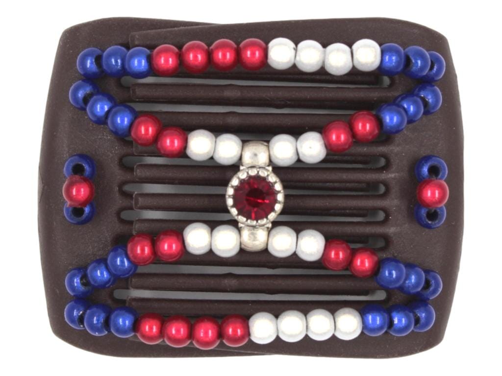 African Butterfly LadyBug Hair Comb - Brown 74