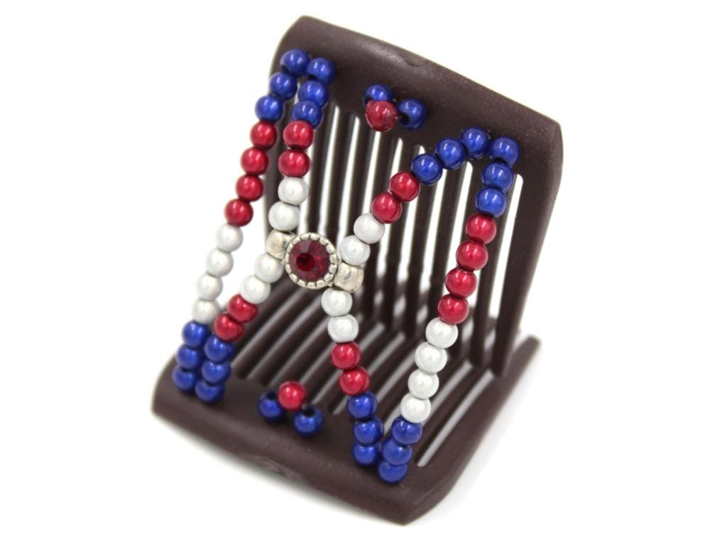 African Butterfly LadyBug Hair Comb - Brown 74