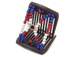 African Butterfly LadyBug Hair Comb - Brown 74