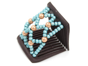 African Butterfly LadyBug Hair Comb - Brown 76