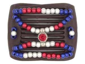 African Butterfly LadyBug Hair Comb - Brown 77