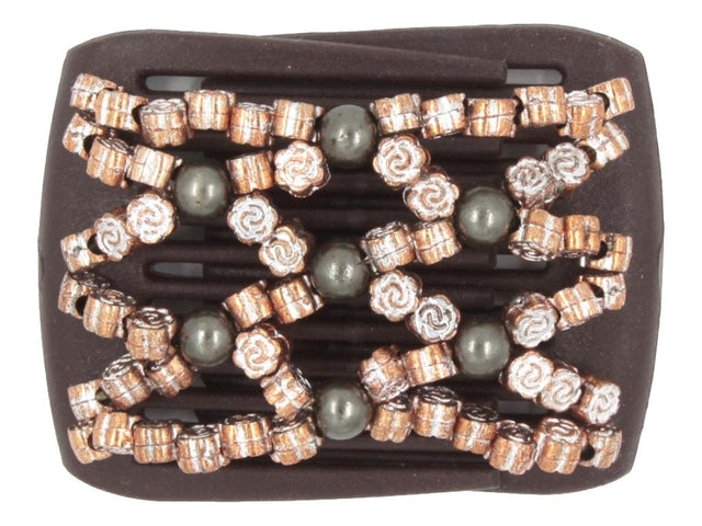 African Butterfly LadyBug Hair Comb - Brown 78