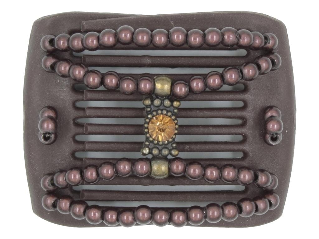 African Butterfly LadyBug Hair Comb - Brown 81