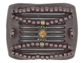 African Butterfly LadyBug Hair Comb - Brown 81