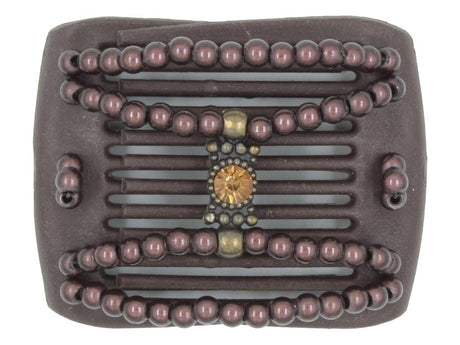 African Butterfly LadyBug Hair Comb - Brown 81