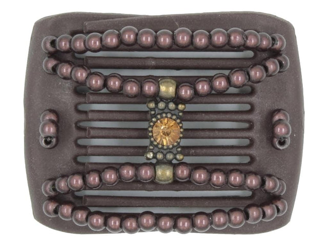 African Butterfly LadyBug Hair Comb - Brown 81