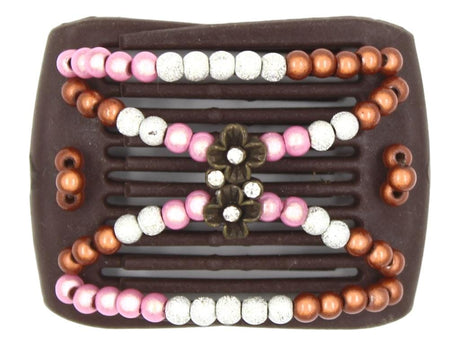 African Butterfly LadyBug Hair Comb - Brown 83