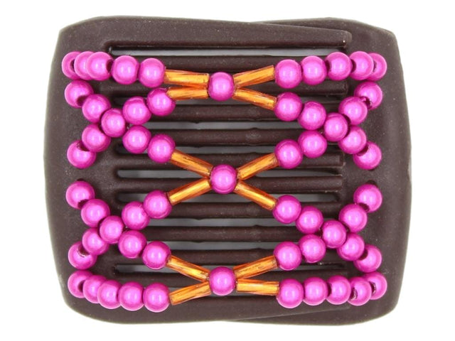 African Butterfly LadyBug Hair Comb - Brown 84