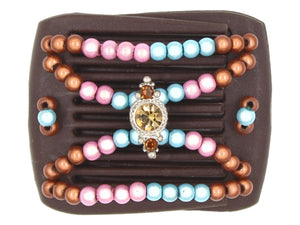 African Butterfly LadyBug Hair Comb - Brown 88