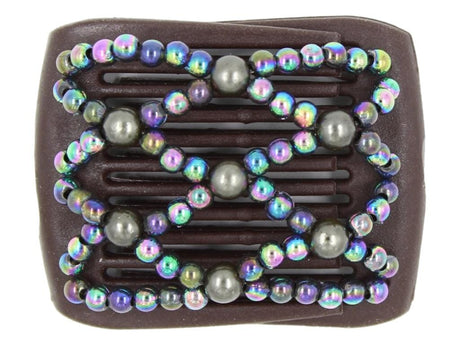 African Butterfly LadyBug Hair Comb - Brown 89