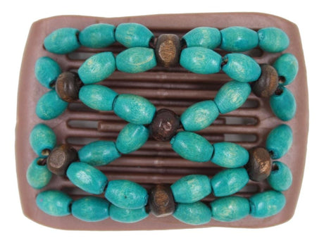 African Butterfly LadyBug Hair Comb - Brown Pearl 44