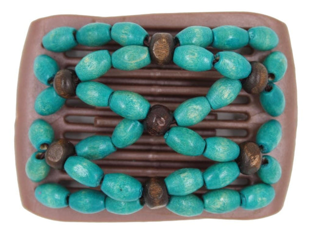 African Butterfly LadyBug Hair Comb - Brown Pearl 44