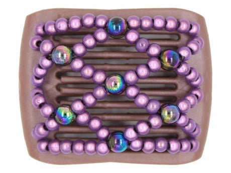 African Butterfly LadyBug Hair Comb - Brown Pearl 45