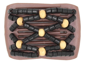 African Butterfly LadyBug Hair Comb - Brown Pearl 49