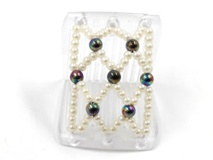 African Butterfly LadyBug Hair Comb - Clear 09