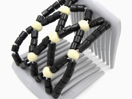 African Butterfly LadyBug Hair Comb - Gray 39