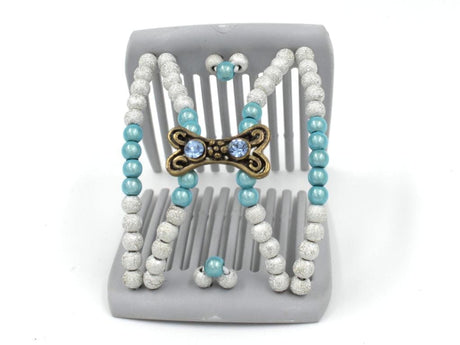 African Butterfly LadyBug Hair Comb - Gray 43