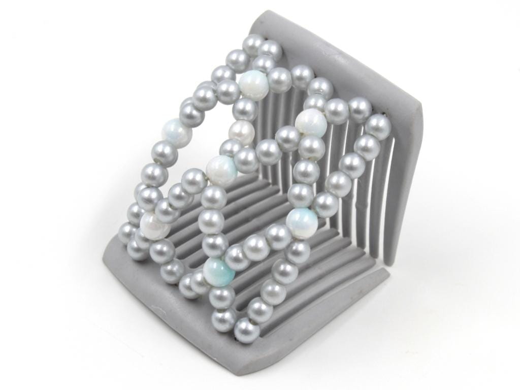African Butterfly LadyBug Hair Comb - Gray 48