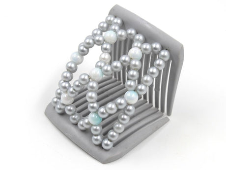 African Butterfly LadyBug Hair Comb - Gray 48