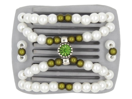 African Butterfly LadyBug Hair Comb - Gray 49