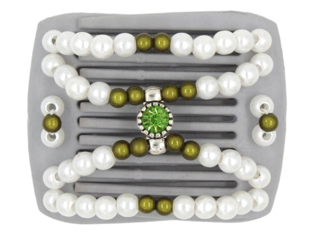 African Butterfly LadyBug Hair Comb - Gray 49