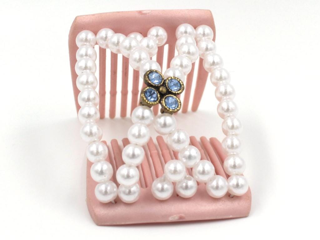 African Butterfly LadyBug Hair Comb - Pink Pearl 24