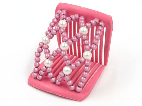 African Butterfly LadyBug Hair Comb - Pink Raspberry 23