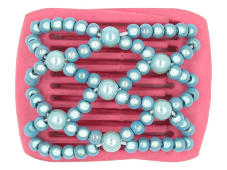 African Butterfly LadyBug Hair Comb - Pink Raspberry 24