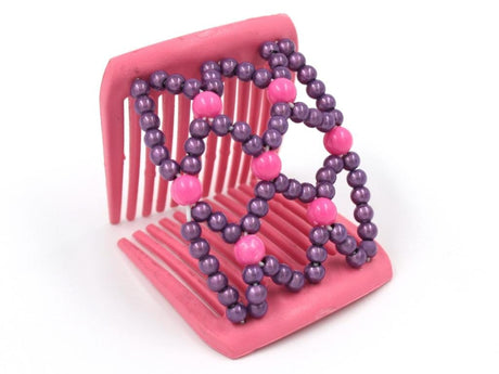 African Butterfly LadyBug Hair Comb - Pink Raspberry 25