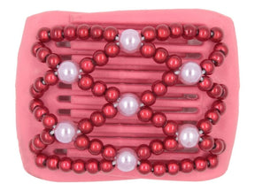 African Butterfly LadyBug Hair Comb - Pink Raspberry 29