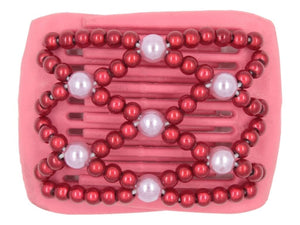 African Butterfly LadyBug Hair Comb - Pink Raspberry 29