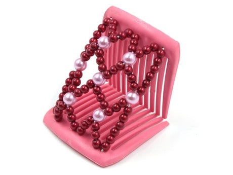 African Butterfly LadyBug Hair Comb - Pink Raspberry 29