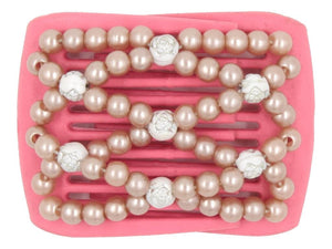 African Butterfly LadyBug Hair Comb - Pink Raspberry 30