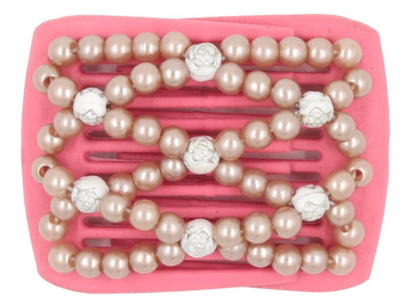 African Butterfly LadyBug Hair Comb - Pink Raspberry 30