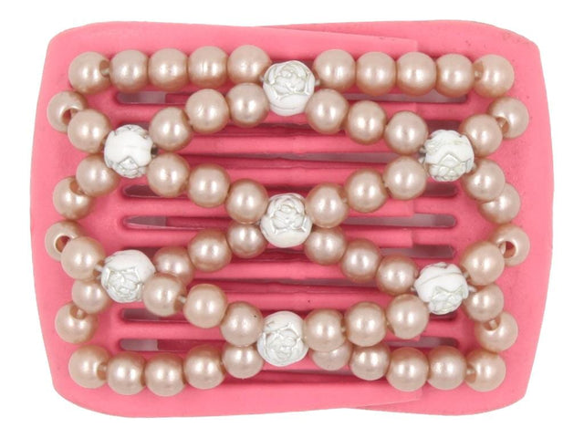 African Butterfly LadyBug Hair Comb - Pink Raspberry 30