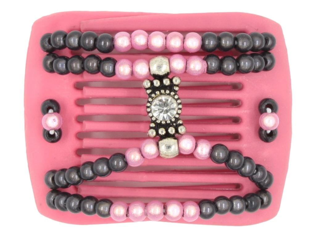 African Butterfly LadyBug Hair Comb - Pink Raspberry 31
