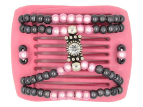 African Butterfly LadyBug Hair Comb - Pink Raspberry 31