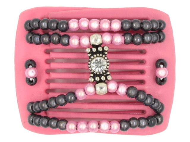 African Butterfly LadyBug Hair Comb - Pink Raspberry 31